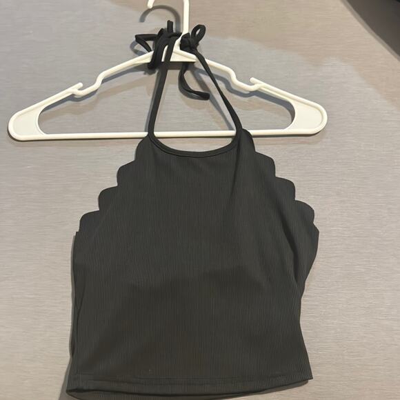 SHEIN Black Halter Crop Tank Top - Picture 1 of 3